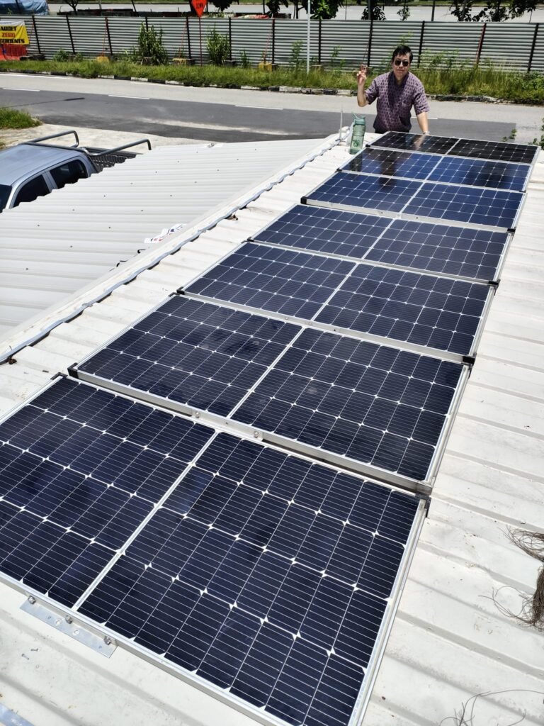 5KW Solar Generator for an Off grid Worker Rest Container at Changi Airport outside Perimeter